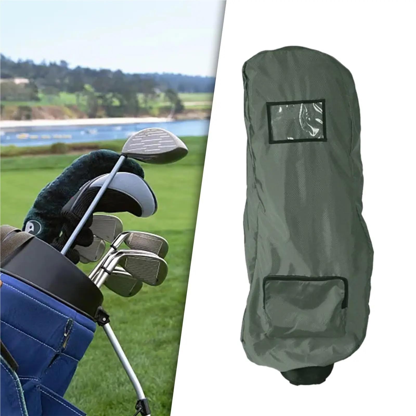 Funda para Bolsa De Golf Bolsa de Golf Cubierta Lluvia Impermeable for Carrito Campo práctica Mujeres Hombres Golfista Protector Viaje