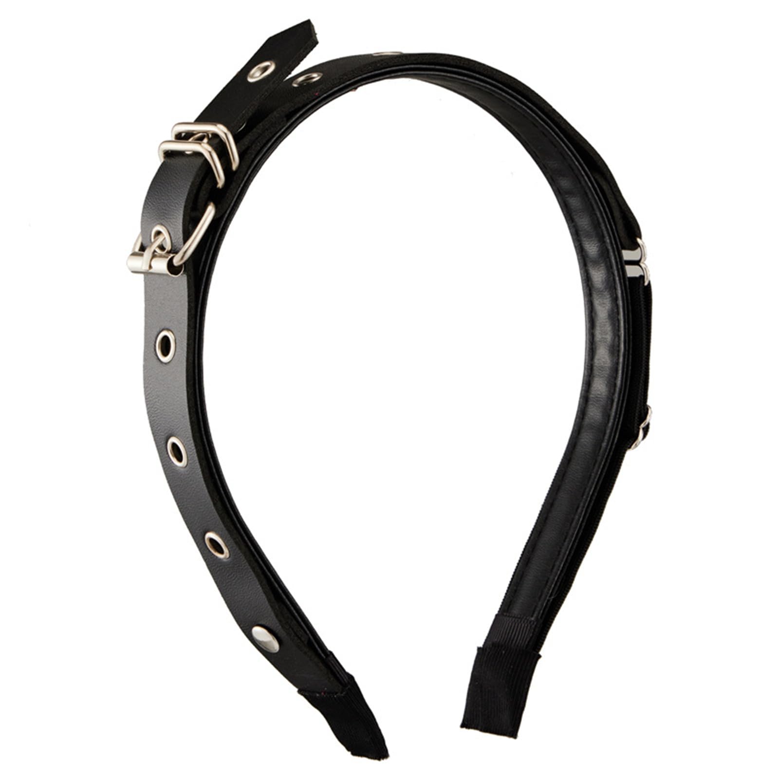 Fentency Punk Hairband With Belt Buckle Headpieces Party Headwear Adjustable Alloy Headband for Fashion Enthusiasts