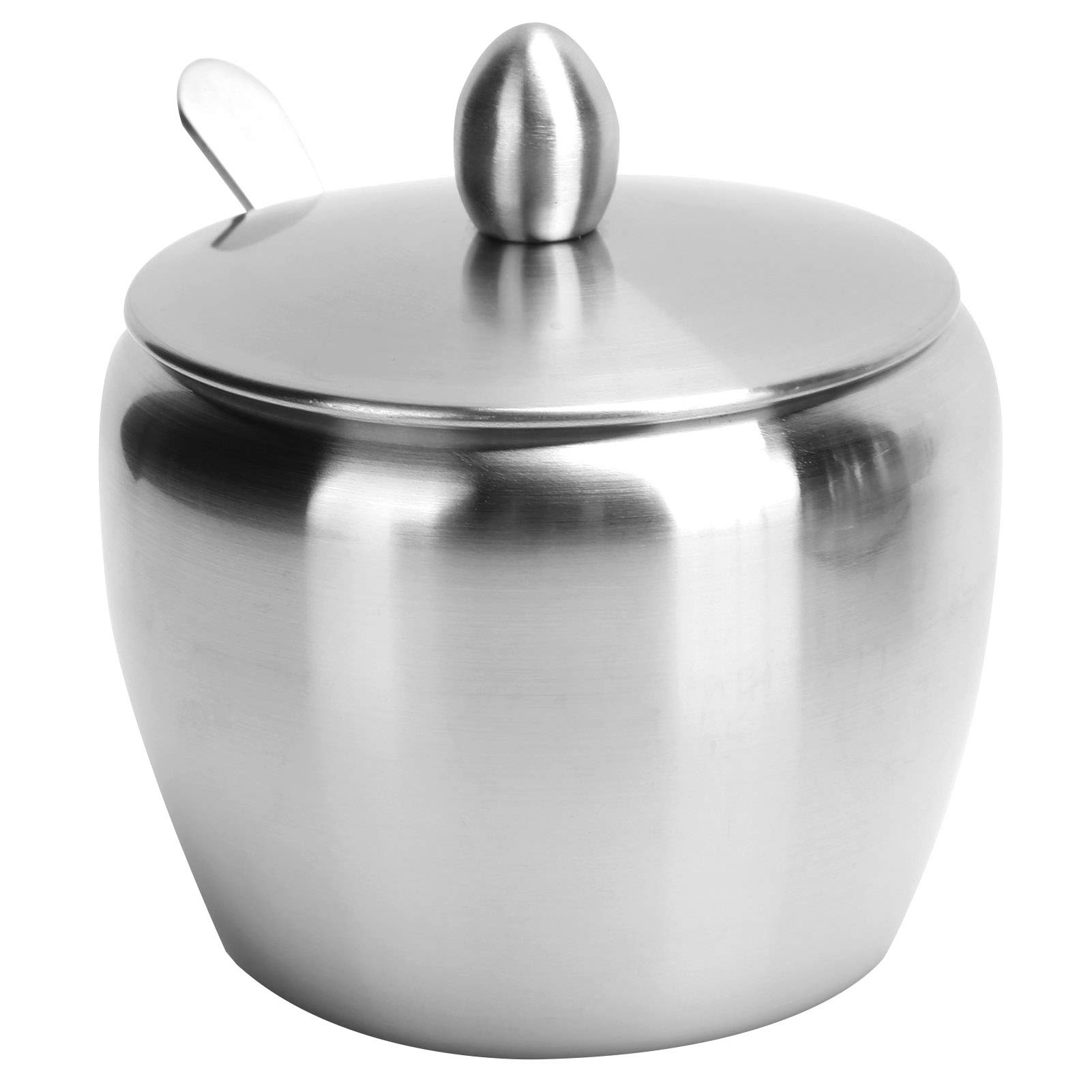 Juego de Ollas para Condimentos de Acero Inoxidable 304, Recipiente para Almacenamiento de Azúcar y Sal de Grado Alimenticio, Recipiente para Condimentos con Estante Giratorio y Cuchara,