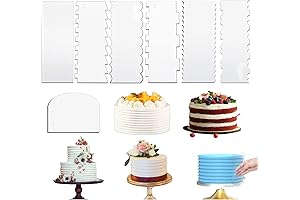 7-Piece Professional Cake Combs for Smooth and Precise Buttercream Application