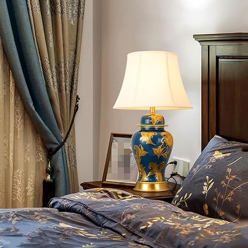 Miniatura 9 de Lamp for Desk Ceramic Table Lamp Bedroom Bedside Lamp Living Room Table Lamp Sofa Coffee Table Lamp Retro Hotel Decoration Desk Lamps for Home