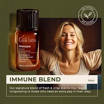 Gya Labs Immune Essential Oil Blend - 0.34 Fl Oz - for Diffuser, Hair