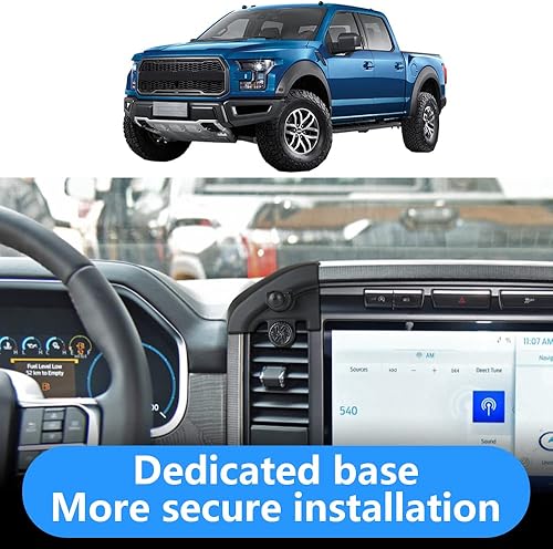 Miniatura 3 de LUNQIN - Soporte para teléfono de coche para Ford F-150 F150 Truck 2021 2022 2023 teléfonos grandes con funda, accesorios para automóviles, soporte