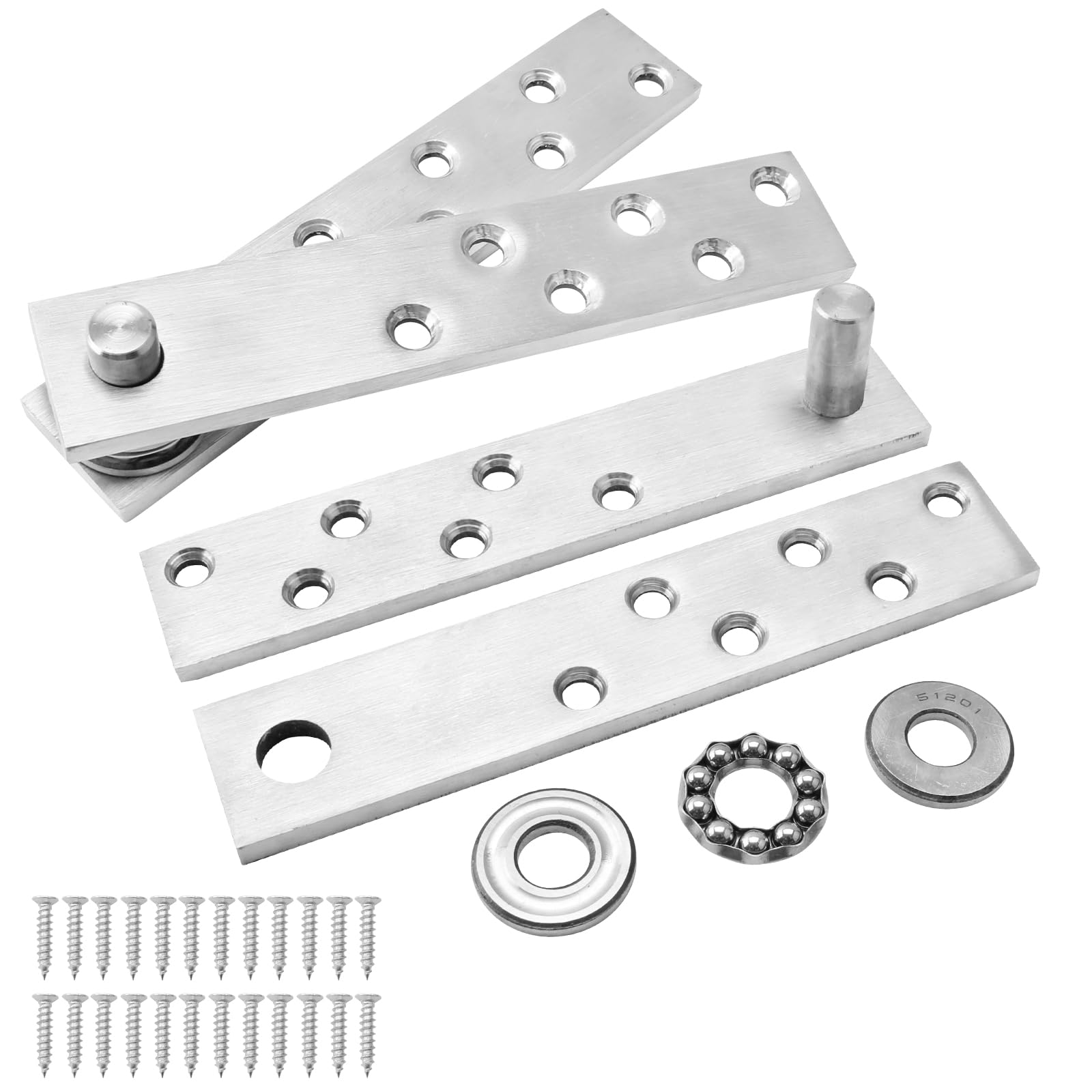 TamBee Pivot Door Hinge Hardware Heavy Duty Hidden Door Hinge Hardware Secret Door Hinges Hidden Bookcase Hinges Stainless Steel Invisible Hinge Hardware