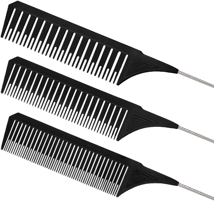 3Pcs Highlighting Combs Set Different Sizes Weaving Hair Combs