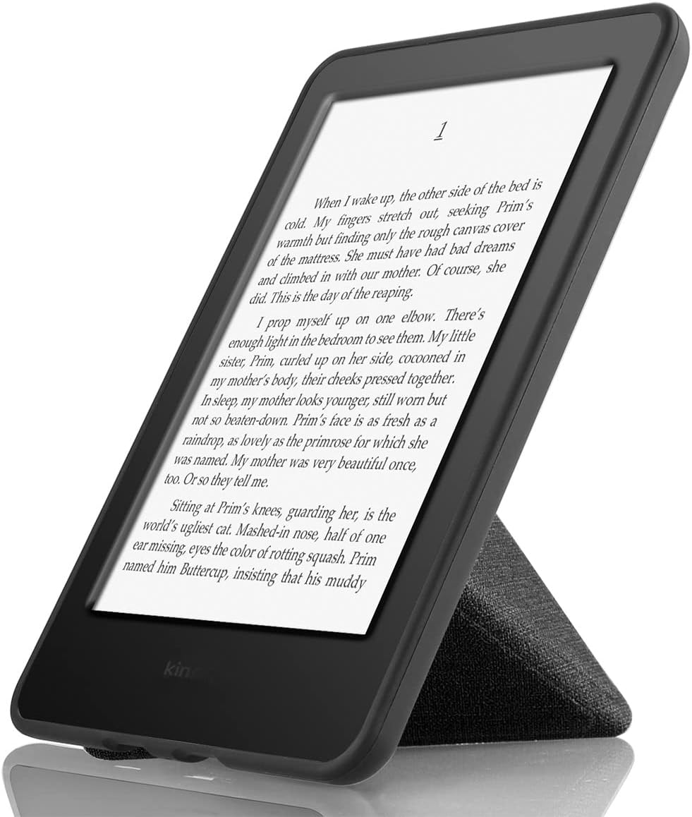 WB Novo Kindle (16GB) e Kindle 11ª Geração Silicone Flexível e Sensor Magnético Origami Tecido Preta (Não compatível com Kindle 10ª Geração, Kindle Paperwhite e Kindle Oasis) 4 61GZ2zn735L. AC SL1200