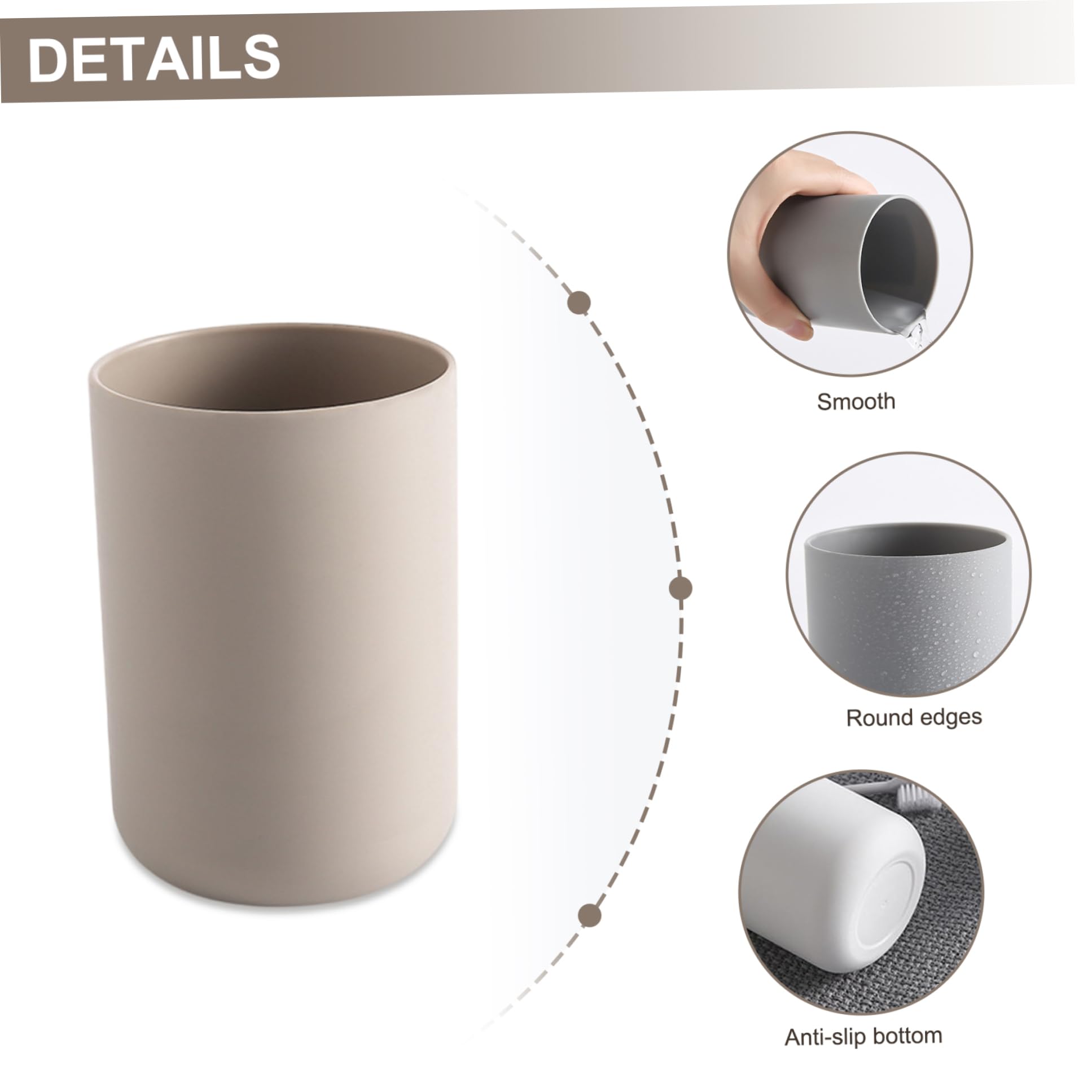 Neroyaner Bathroom Tumbler Cup, 2Pcs 300ml Unbreakable Bathroom Cup, Reusable Plastic Cups, Safe & Lightweight Drink, Plastic Water Tumbler for Home Kitchen