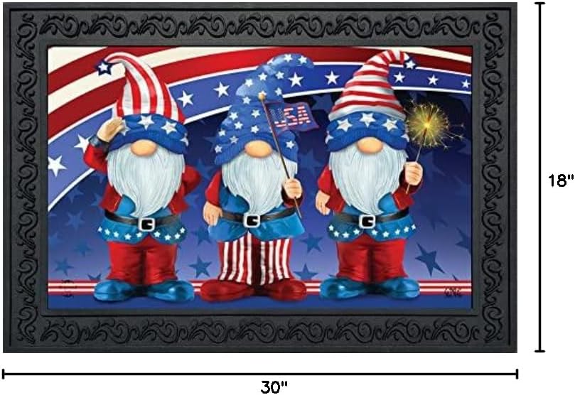 Briarwood Lane Patriotic Gnomes Doormat