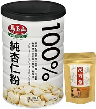 Amazon.co.jp: 馬玉山 100%純杏仁粉 380g 缶入り、台湾産、砂糖不使用
