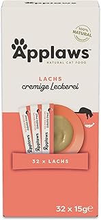 Applaws 100% Natural Grain-Free Creamy Salmon Snack for Cats and Kittens 32 x 15g Bags product image