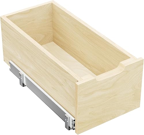 Miniatura 9 de LOVMOR Organizador de gabinete extraíble, cajones extraíbles para armarios, estante de cajones de madera deslizante, organizadores biselados de 8