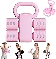 Vista 1 de Juego de pesas rusas ajustables, juegos de pesas rusas 4 en 1 (5.5 libras, 7.7 libras, 9.9 libras, 12.1 libras) para mujeres, juego de 2 mancuernas