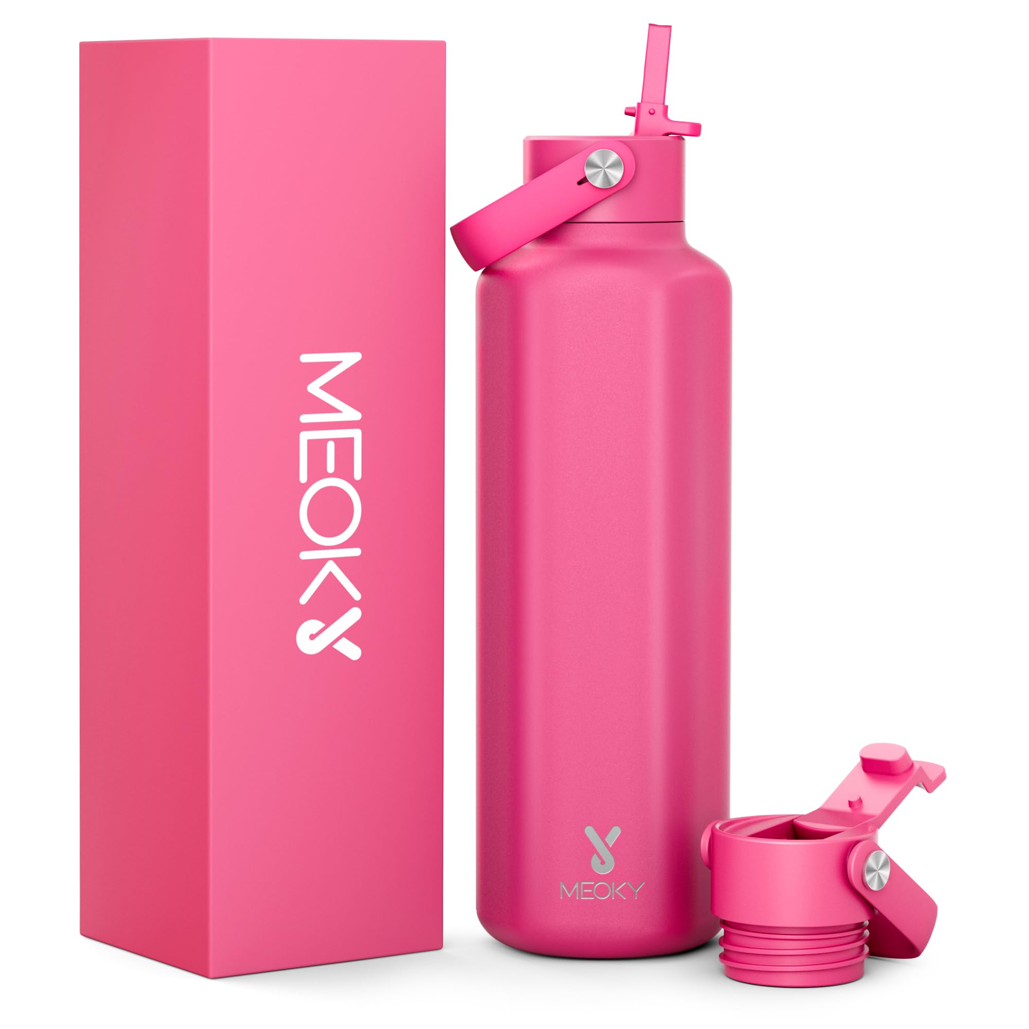 Meoky Borraccia Da 24 Once (680 Ml) - Doppia Parete, Tenuta Stagna