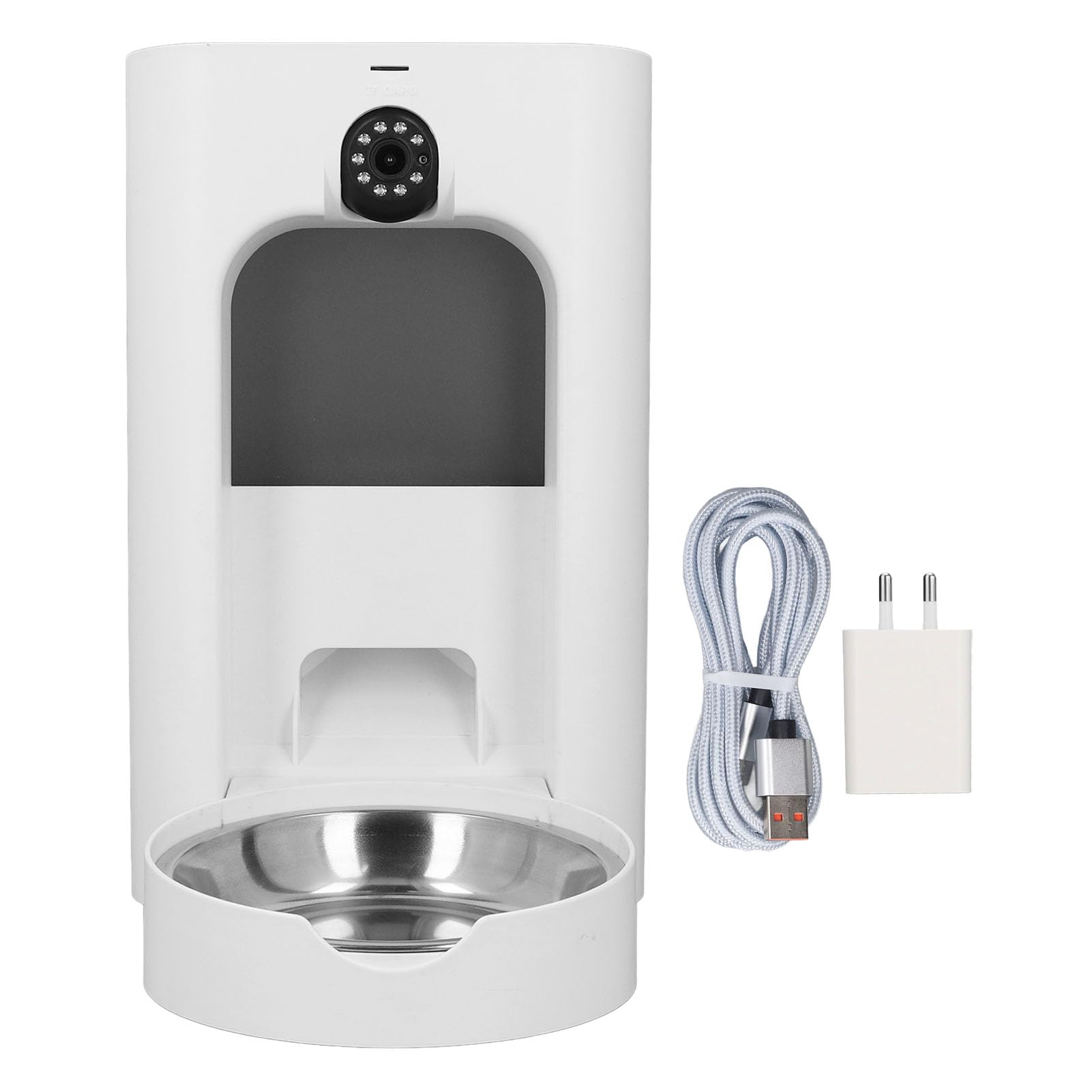 Mangiatoia Automatica per Animali Domestici con Fotocamera, Video HD 1080P, Mangiatoia per Cani Gatto WiFi 2.4G 5G, Controllo APP, per Gatti e Cani di Piccola Taglia (Spina