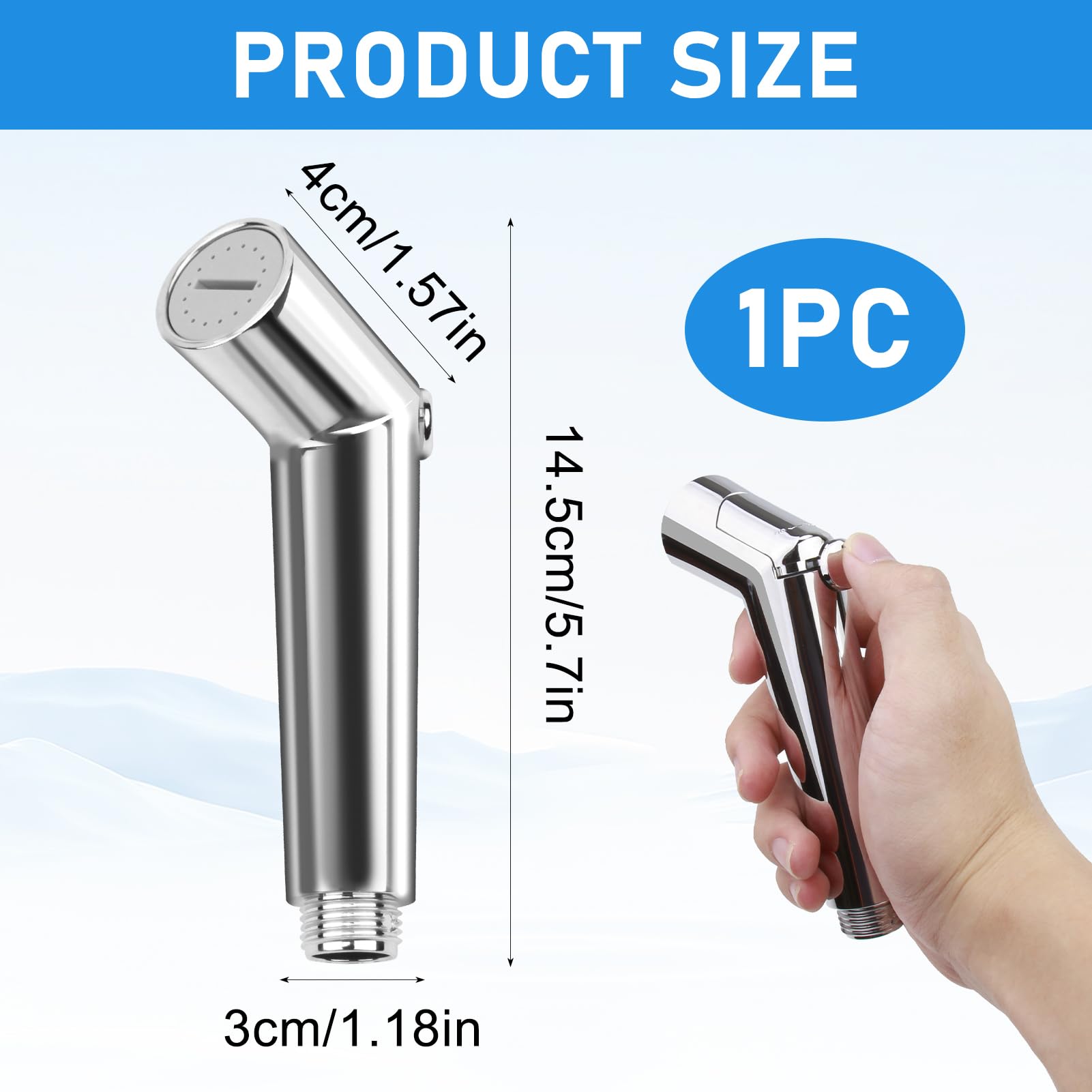 Spruzzatore Per Bidet Portatile - Doccetta Regolabile Con Connettore G1/2, Per Igiene Personale E Pulizia - Foto 9