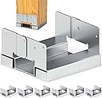 6 pcs 6x6 Post Anchor Base Adjustable Wood Post Brackets, Metal Post Base Holder for Concrete for Deck Patio/Gazebo/Pergola