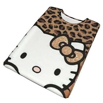 Amazon | [NEKKII] Tシャツ ハローキティ 豹柄 ヒョウ柄 ップス