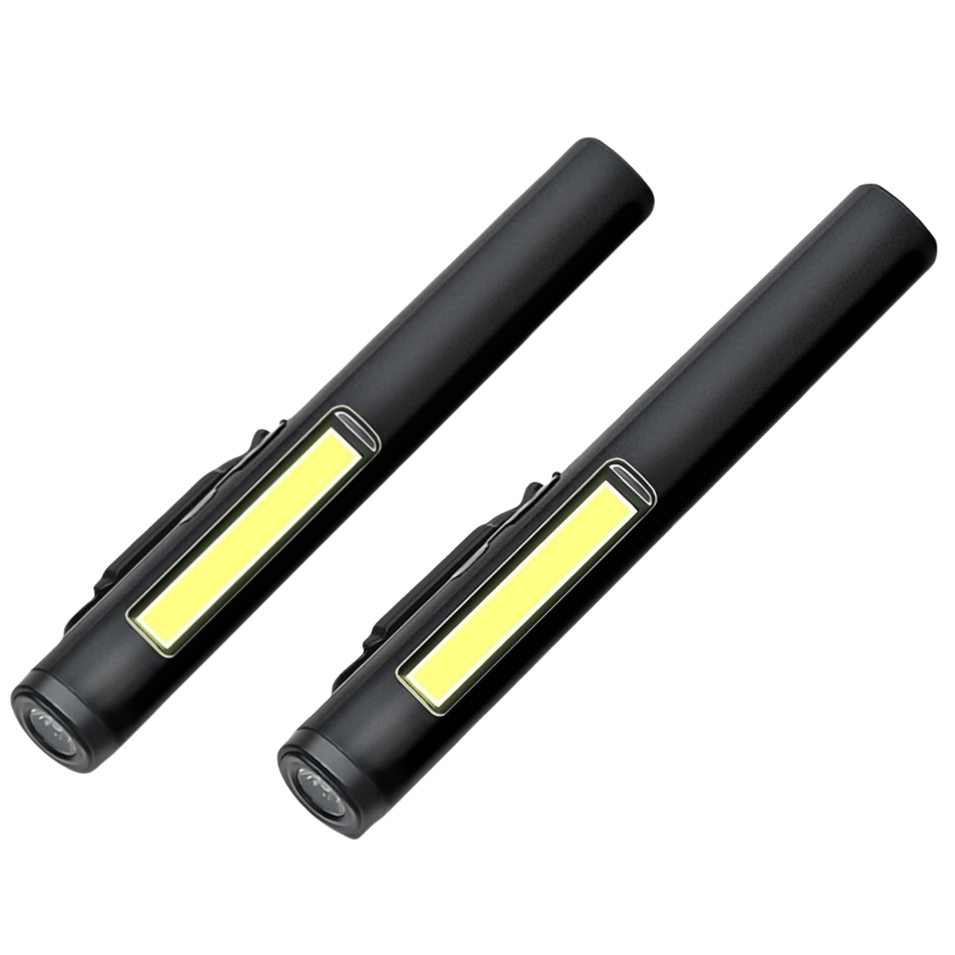 flintronic 2PCS Mini Torch, USB Rechargeable Flashlight, Pocket Pen Torch Light Flashlight, with Pocket Clip, Super Bright, Waterproof,for Inspection, Workshop, Repair, Hiking