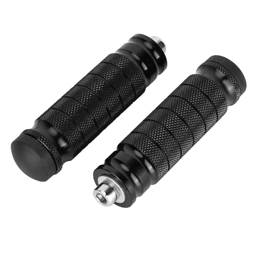 Nikou Poggiapiedi per moto M8, 2 pezzi Poggiapiedi posteriori CNC Pedali per pedali antiscivolo universali M8 con bulloni di montaggio da 8 mm