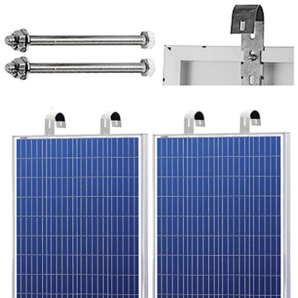2 pièces Fixation Panneau Solaire,Support de Module Solaire Balcon,Support Panneau Solaire,pour centrale solaire balcon balustrade support pour modules solaires P-V supports