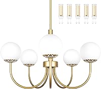 Vista 3 de Reemplazo de cristal de globo blanco esmerilado, pantalla de lámpara de bola de vidrio para candelabro, lámpara colgante, luz de techo, aplique