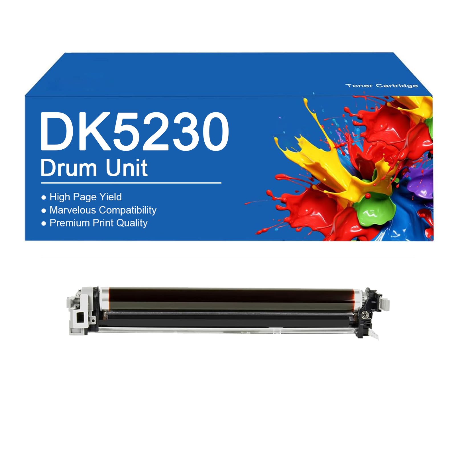 Unità tamburo di ricambio DK5230 per stampanti Kyocera M5521cdw, M5526cdn, P5021cdn, P5026cd, elevata capacità 30000 pagine.,DK5230 -Magenta