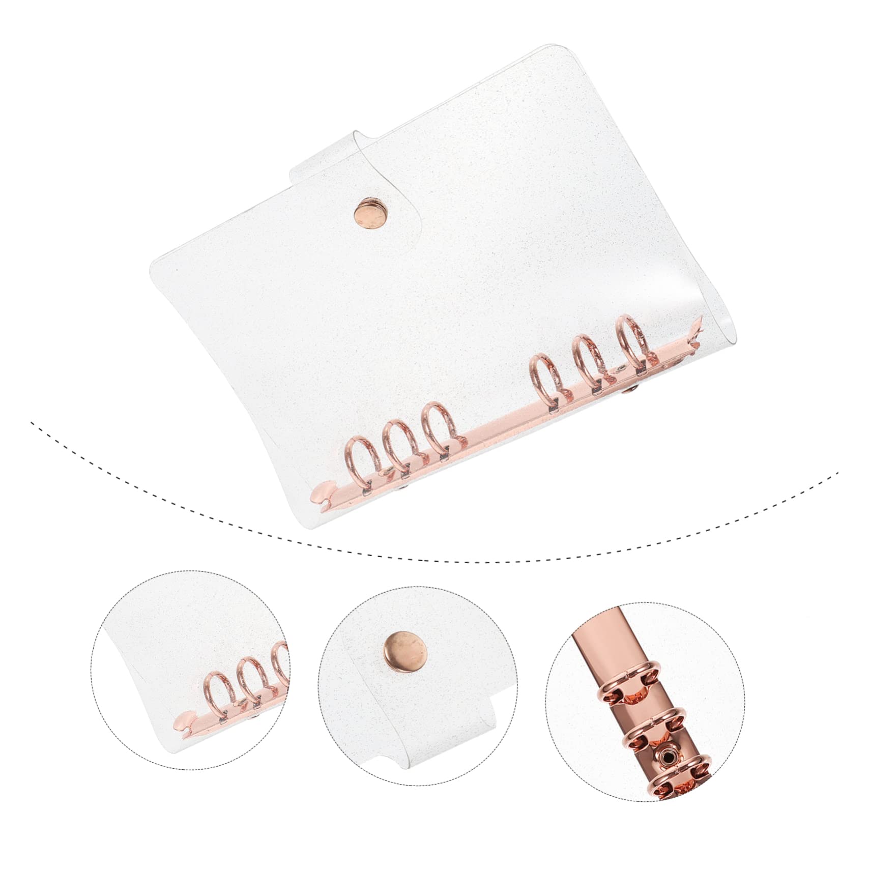 3pezzi Notebook Protettivo Trasparente Con Glitter Copertura Per Studenti Manutenzione Facile Per Scuola e Viaggi
