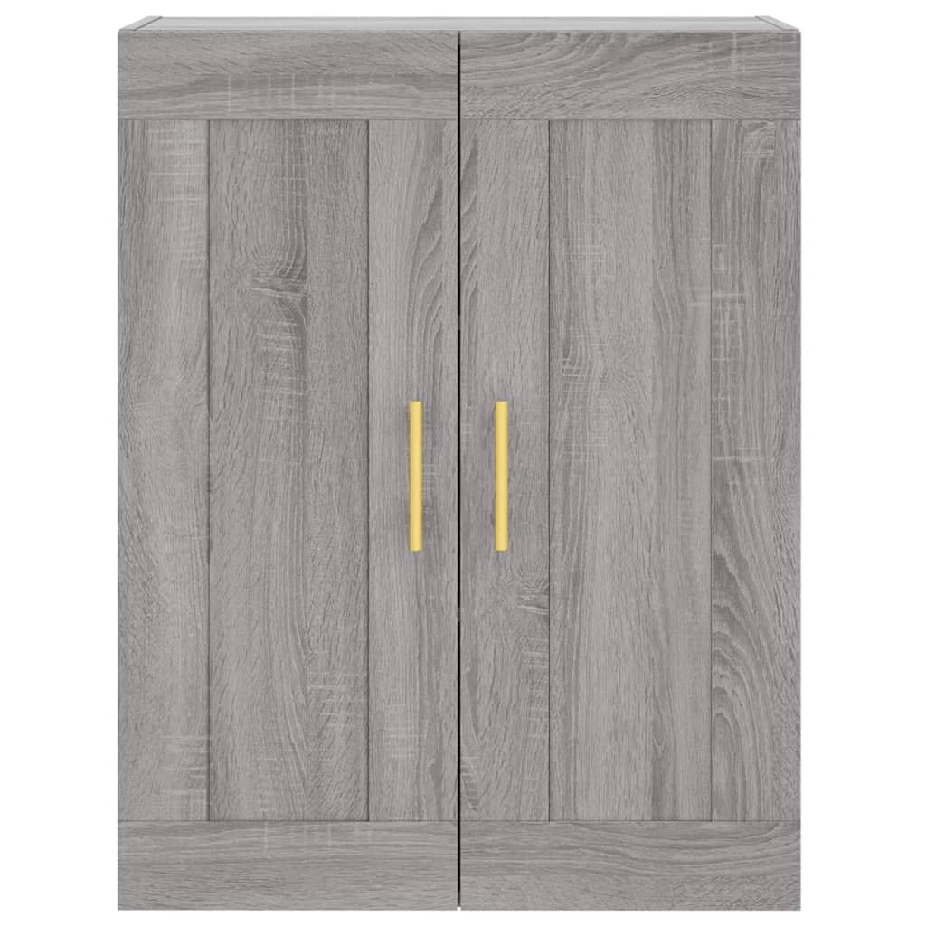 Sonoma Highboard szary materiał drewnopochodny, 69,5 x 34 x 180 cm, z żelaznymi nogami, dużo miejsca do przechowywania, kredens do salonu, szafy, korytarza, komody do szafek do salonu i komody