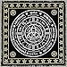 THE ART BOX Tela per l'altare Tarocchi Tovaglioli Accessori per stregoneria Tovaglia in oro nero Quadrato Panno spirituale celeste con frange, Ruota pagana Triquetra, 60 x 60 cm