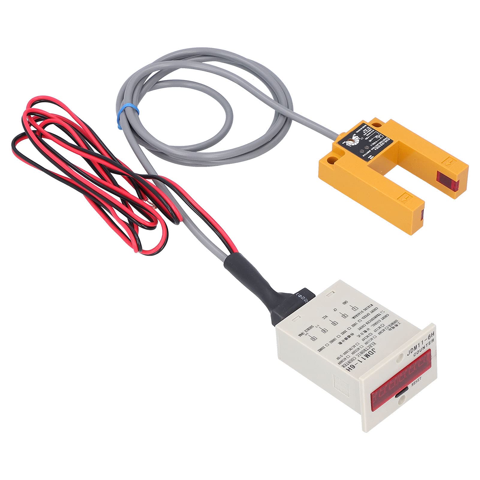 NDNCZDHC BEM-6H-30E4-CT Digital Display Counter 1-999999 Electronic Counter 10 Times/sec 30mm Automatic Induction Industrial Counter (AC36V)