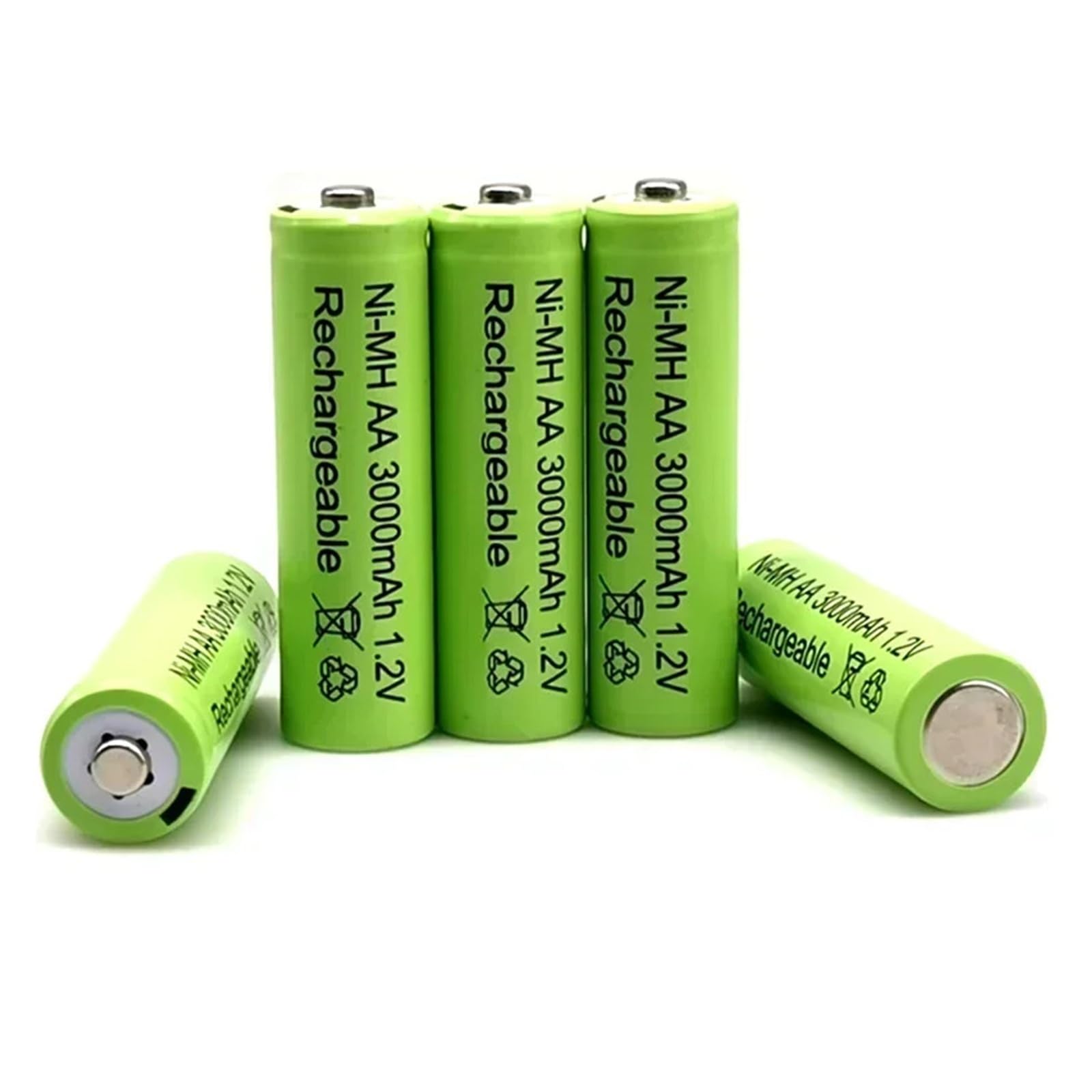 1.2 V AA 3000 MAh NiMH 1.2 V Batterie Ricaricabili Batteria Verde Lampada Solare Da Giardino Torcia Elettrica Lampada Lanterna Torcia(50PCS Battery)