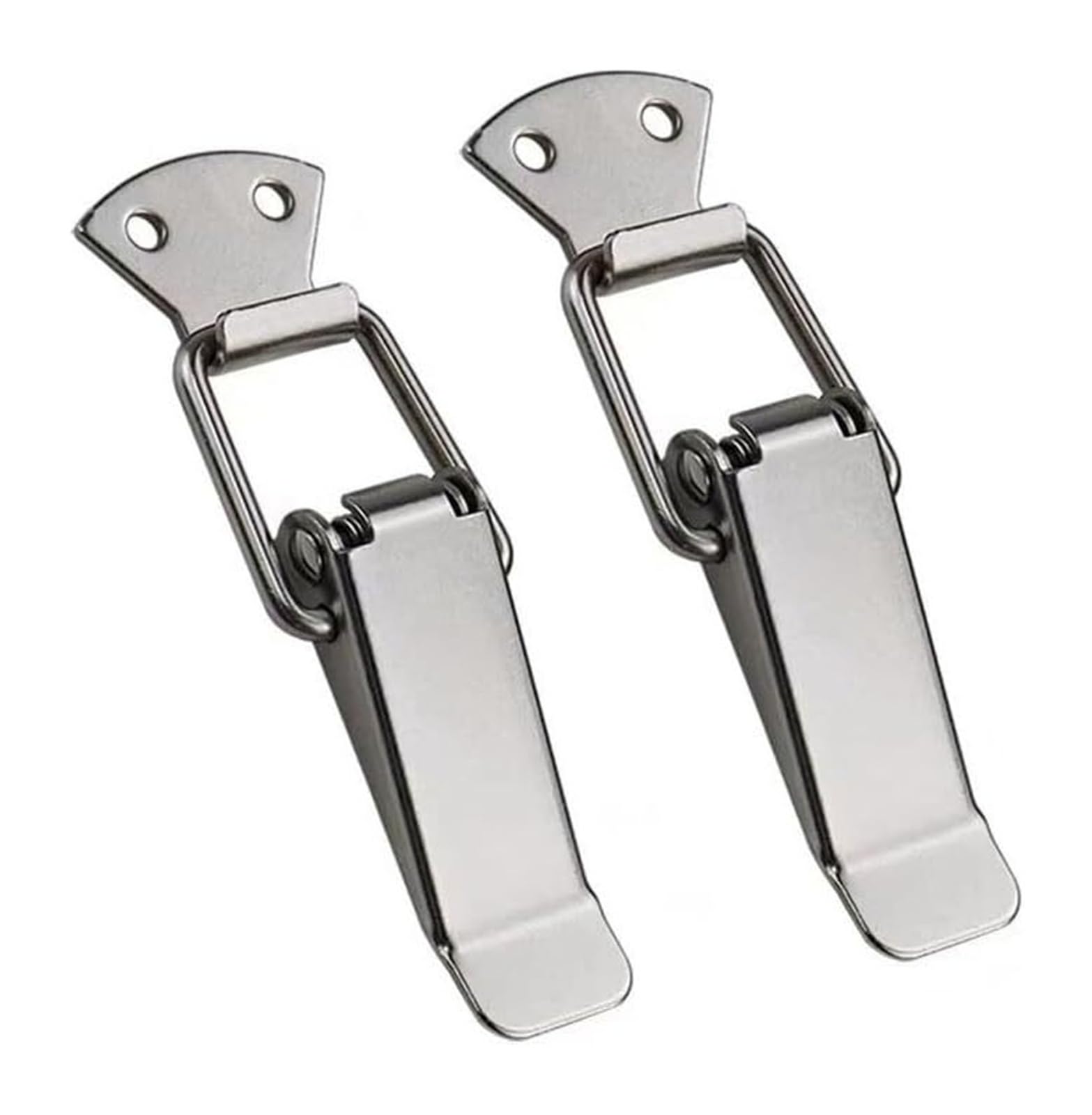 Spring-Loaded latches, Spring Toggle Latch Hasp 2 pcs Iron Nickel Luggage Wooden Case Toolbox