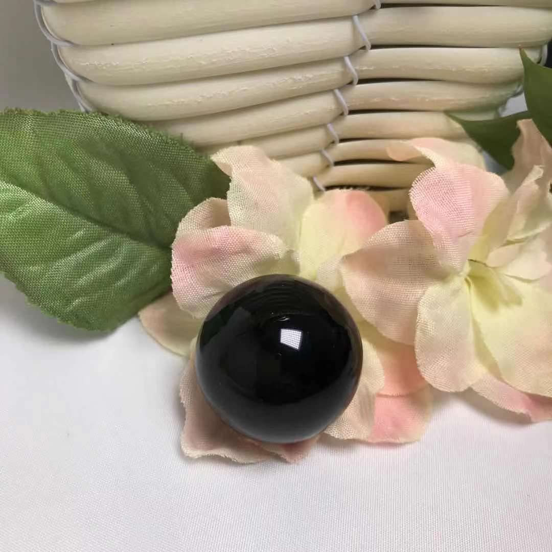 Amazon.co.jp: AAAグレード モリオン 丸玉 黒水晶 スフィア 台座付き