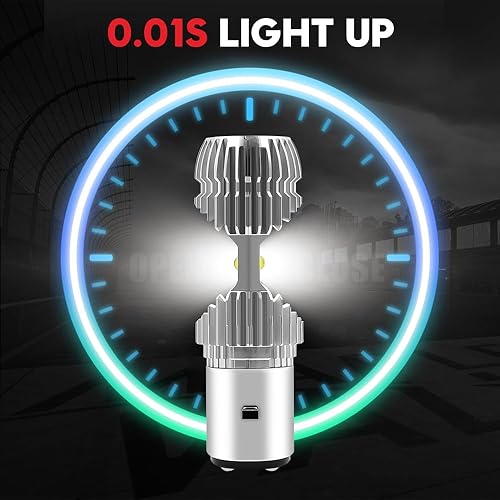 Miniatura 7 de VEHICODE BA20D Bombilla LED para motocicleta 9-85V H6 Kit de luz antiniebla LED de repuesto para Taotao China, Scooter Ciclomotor Bike 50cc 110cc