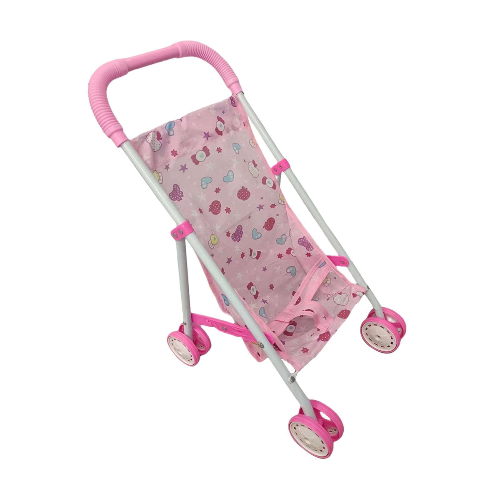 Cochecito de Muñecas Carro Juguete Accesorio para Muñecas Plegable Mini Silla Material Resistente PP Y Tela Adecuado para Juego de I