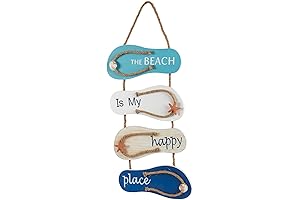 Juvale Wooden Beach Wall Hanging Decor, Inspiring Wall Art for Your Beach House