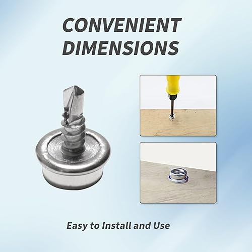 Miniatura 5 de Kit de broches de lona para barco, 24 piezas de acero inoxidable con tornillos a presión para cubiertas de barcos, lona de lona, juego de