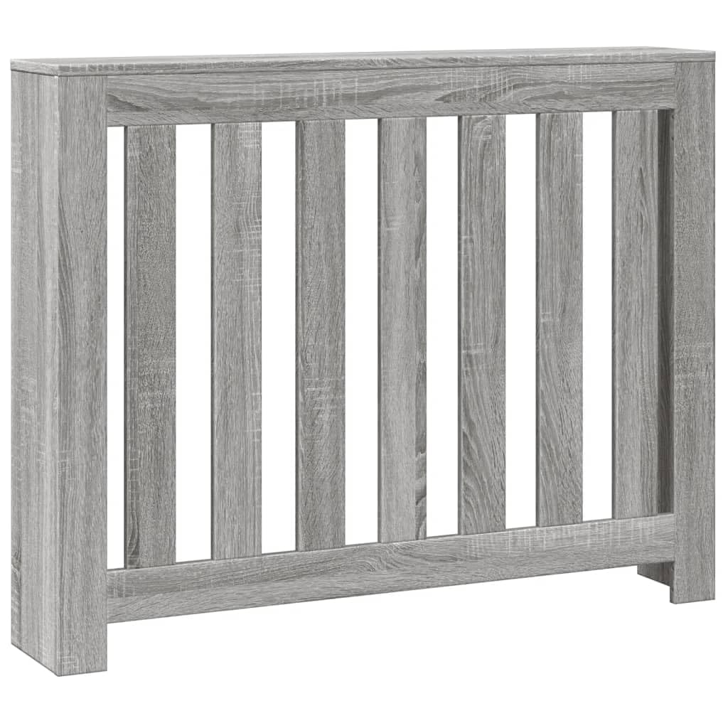 vidaXL Radiator Cover Grey Sonoma 104 x 20 x 82 cm Engineered Wood