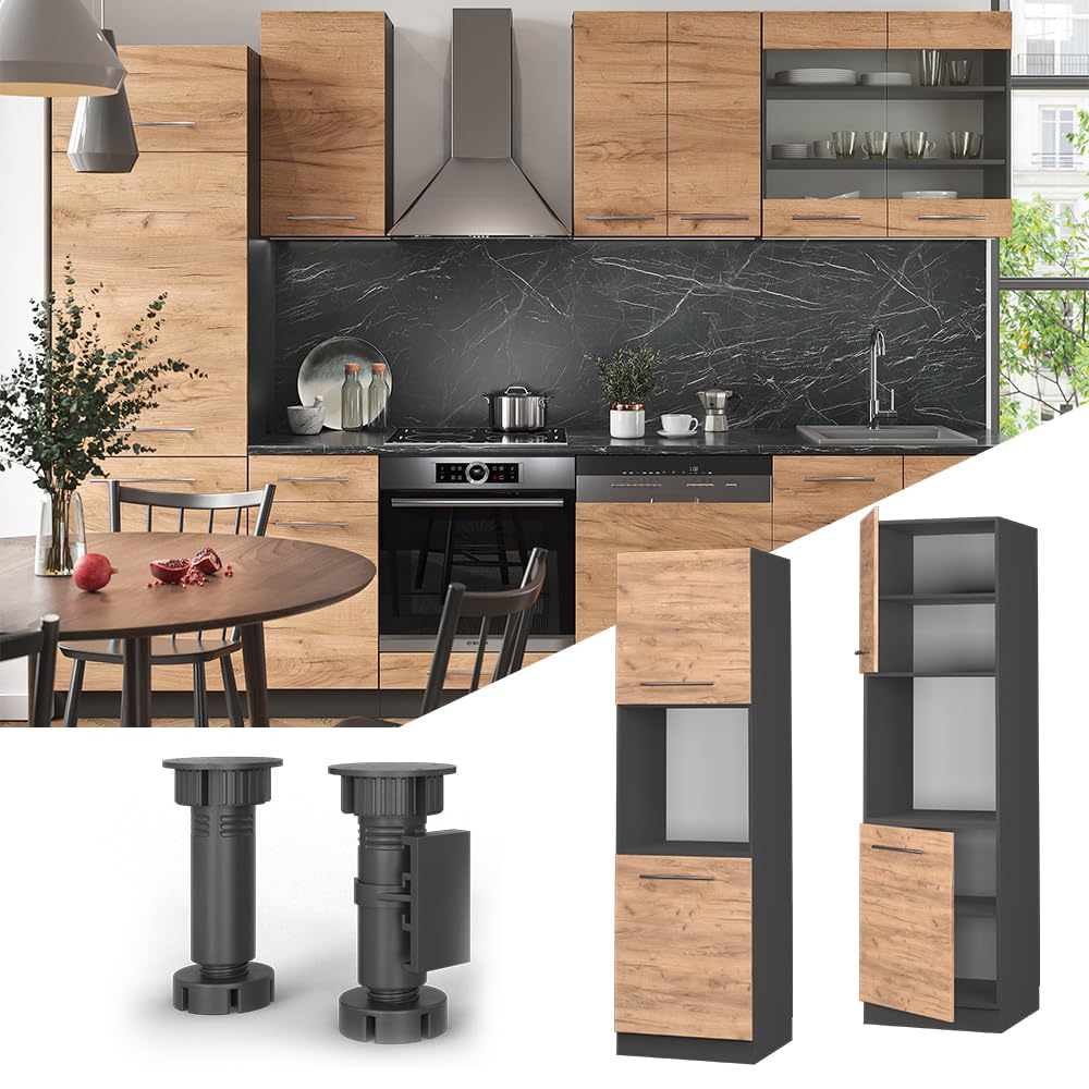 Vicco Herdumbauschrank Fame-Line, Goldkraft Eiche, 60 cm offen, zur Kombination mit weiteren Modulen der Fame-Line Serie