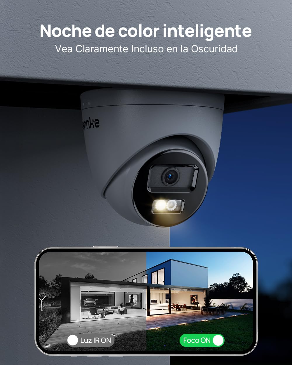 ANNKE Kit de vigilancia 16 canales 4K, 8 cámaras IP PoE 8MP, detección IA persona/vehículo, visión nocturna color 30m, HDD 4TB, IP67