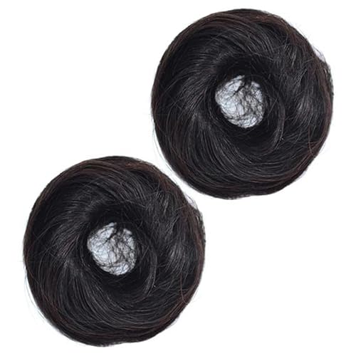 Miniatura 7 de Beaupretty 10 piezas de peluca de moño, herramientas de esponja de maquillaje, con clip de esponja para mujer, cola de caballo mágica, moño, peluca,