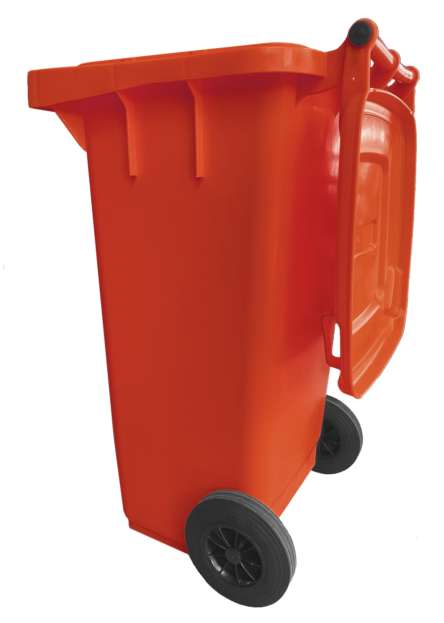 Mobil Plastic - Bidone Raccolta Differenziata 240 Litri con Coperchio e Ruote per Esterni | Colore Rosso | Plastica Resistente | Certificato UNI EN 840