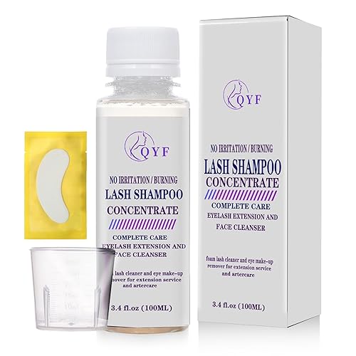 Limpiador de pestañas concentrado de 3.4 fl oz limpiador espumoso de párpadoslavado para extensiones y pestañas naturalessin parabenos ni sulfatos