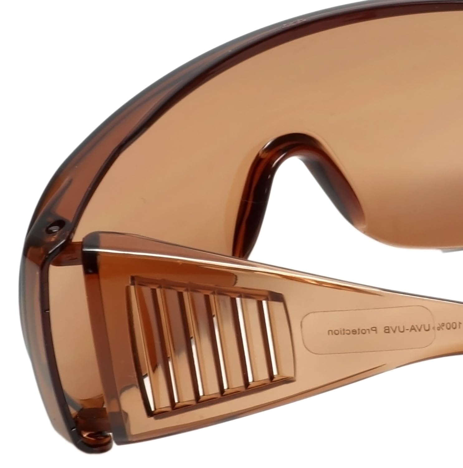 Calabria 1003 Fitover - Gafas de sol de seguridad grandes sobre gafas graduadas | 100% protección UV | patillas transparentes | Cobre