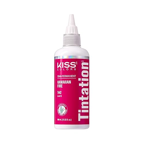 Vista 98 de Kiss Tintation Tratamiento de color semi-permanente para el cabello, 5.0 US fl oz (148 ml), rojo oscuro (Red Velvet)