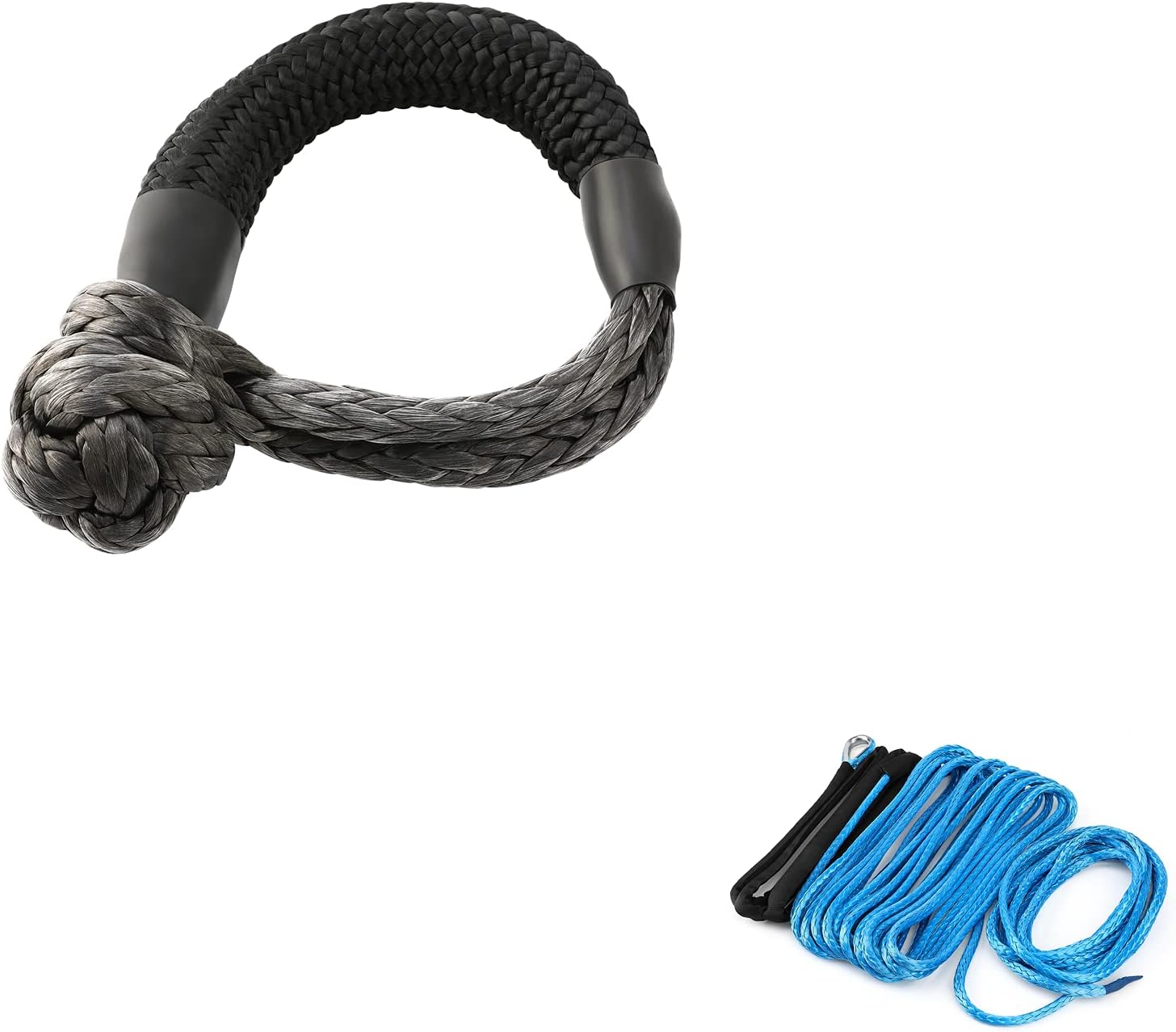 Kohree Bundle Synthetic Soft Shackle,7/16 Inch X 20 Inch + Synthetic Winch Rope-1/4 x 50'-7700lbs : Automotive