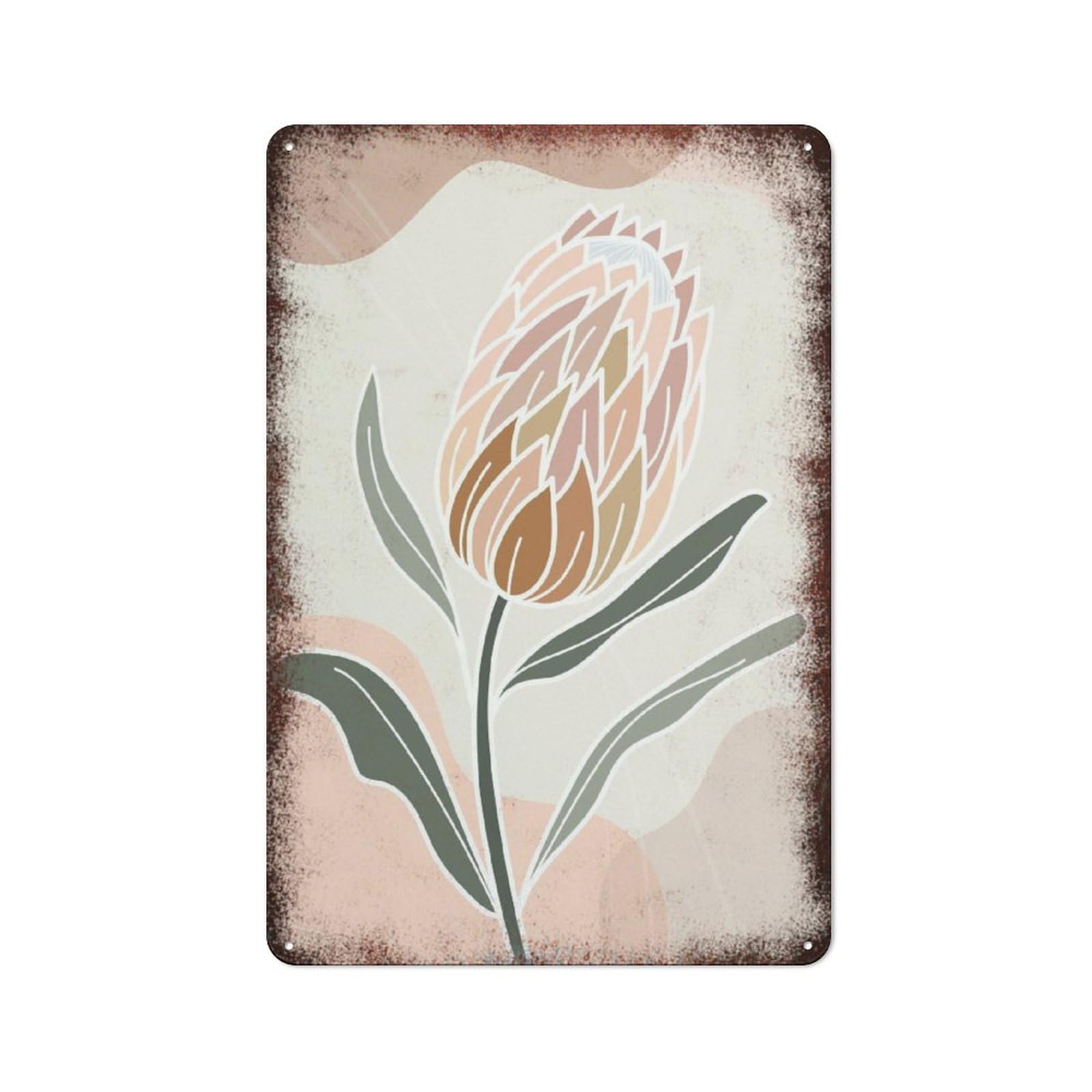 Australian Natives, Australian, Native Flowers, Botanical Wall Art, Botanical Home Kitchen Bedroom Wall Decor Outdoor Shower Room Restaurant Cafes Bars Signs for Yard Fence Garage 8 * 12inch