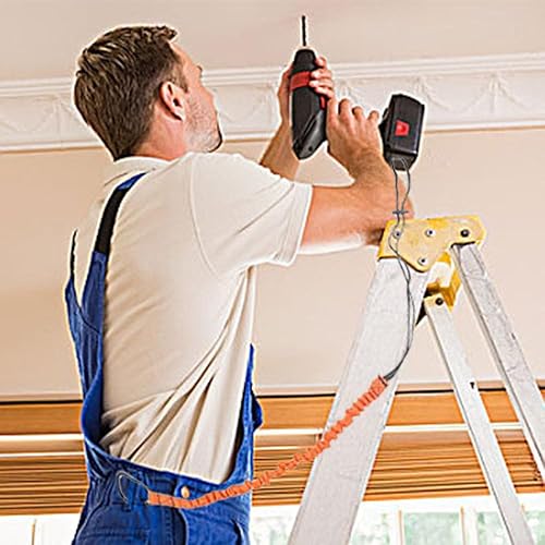 Miniatura 6 de Paquete de 6 cordones de seguridad para herramientas de seguridad, protección contra caídas, retráctil, con hebilla para herramientas de andamio,