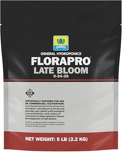 General Hydroponics FloraPro Late Bloom 0-24-26 - Fertilizante nutritivo para cultivo comercial, 5 libras
