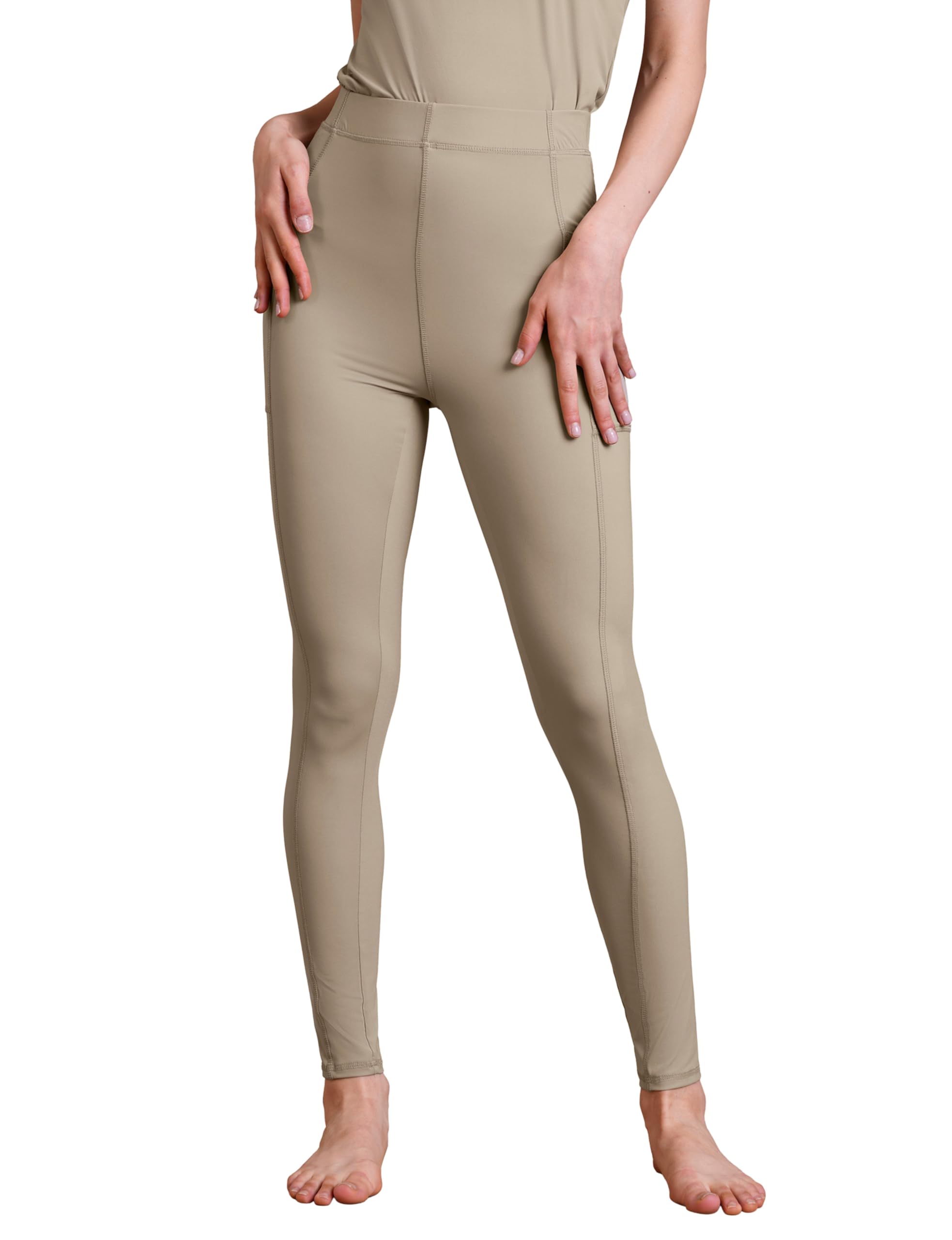 Damskie rozkloszowane legginsy z wysokim stanem, miękkie, rozciągliwe spodnie sportowe z odprowadzającą wilgoć tkaniną i kieszeniami, joga, trening, legginsy do biegania dla kobiet